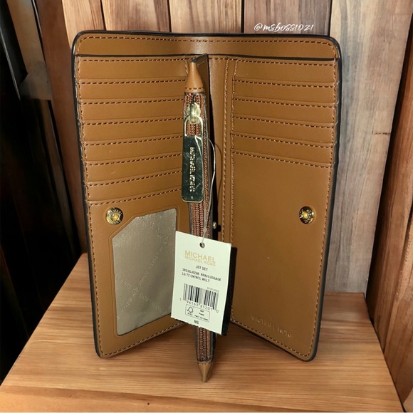 Michael Kors Austin Md Satchel + Wallet in Brown/Luggage NWT - Picture 9 of 9